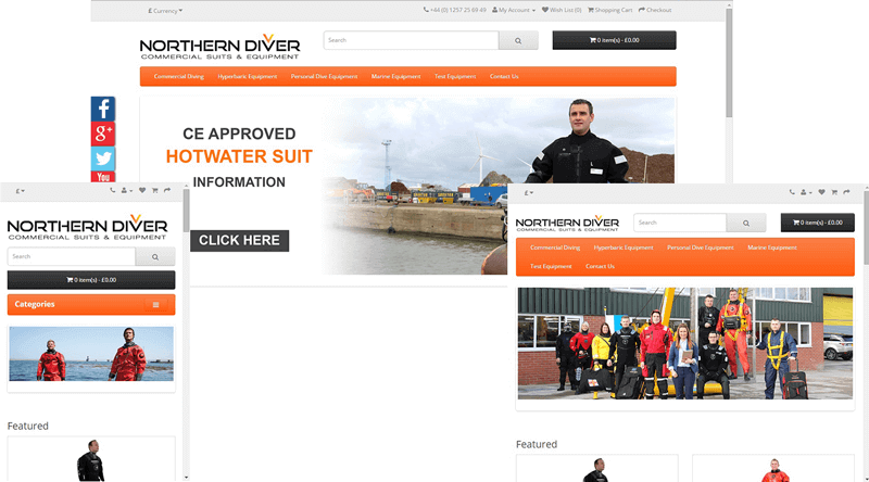 Web Design and Web Development | Northern Diver Commercial | Marlene Matos